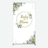 Aperturee Aperturee Baby In Bloom Greenery Baby Shower Rectangle Backdrop